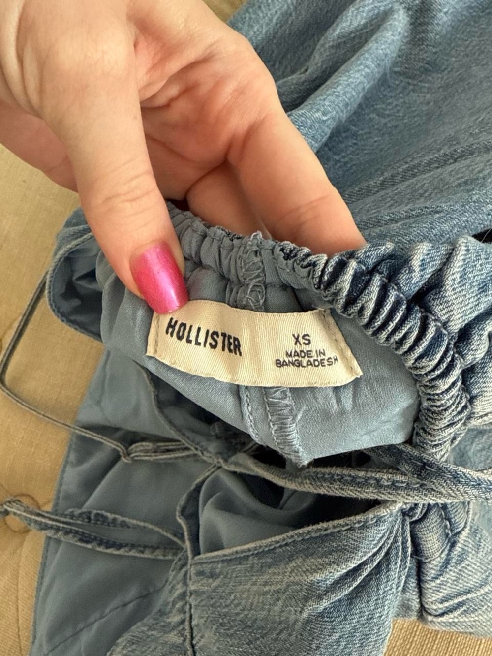Hollister Light Wash Denim Dress - Blue - Picture 4 of 4